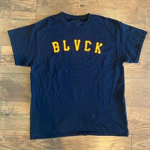 Black Scale Black with Yellow Logo T-shirt, Mens Size L